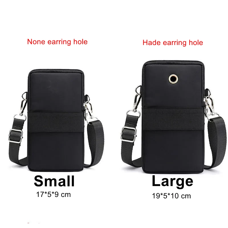 Women's Shoulder Bag Handbag Nylon Waterproof Mini Pocket Wallet Solid Color Wrist Bag Zipper Flip Small Bag - Image 3