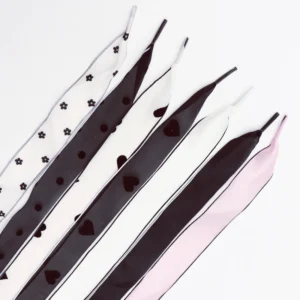 2.5cm Wide Braided Shoe Laces Fashion Polka Dot Yarn Shoe Laces Sneaker Flat Shoe Laces 80/100/120/140CM Shoe Accessories 1Pair