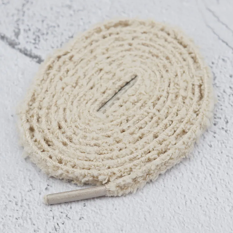 Coolstring Fluffy Shoelaces Plush 7mm Wide Flat monolayer Laces Ultra-Soft Trendy Laces for Casual Shoes Unisex Style 6 Colors - Image 4