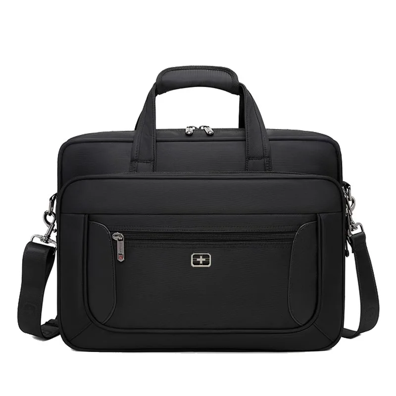 Swiss Style Business Briefcase for Men16 Inch Laptop Bag Expandable Handbag Shoulder Bag Water-Resistant Durable Travel Work Bag