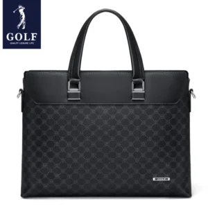 GOLF Laptop Bags for Men Business Casual Briefcase Large-capacity Shoulder Bag Fashionable Handbag for Commuting Black