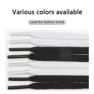 Flat Shoelaces for Sneakers Basketball Shoes Laces for Shoes White Black Shoelace 6mm Width 90/120/140/160CM Shoes Accessories