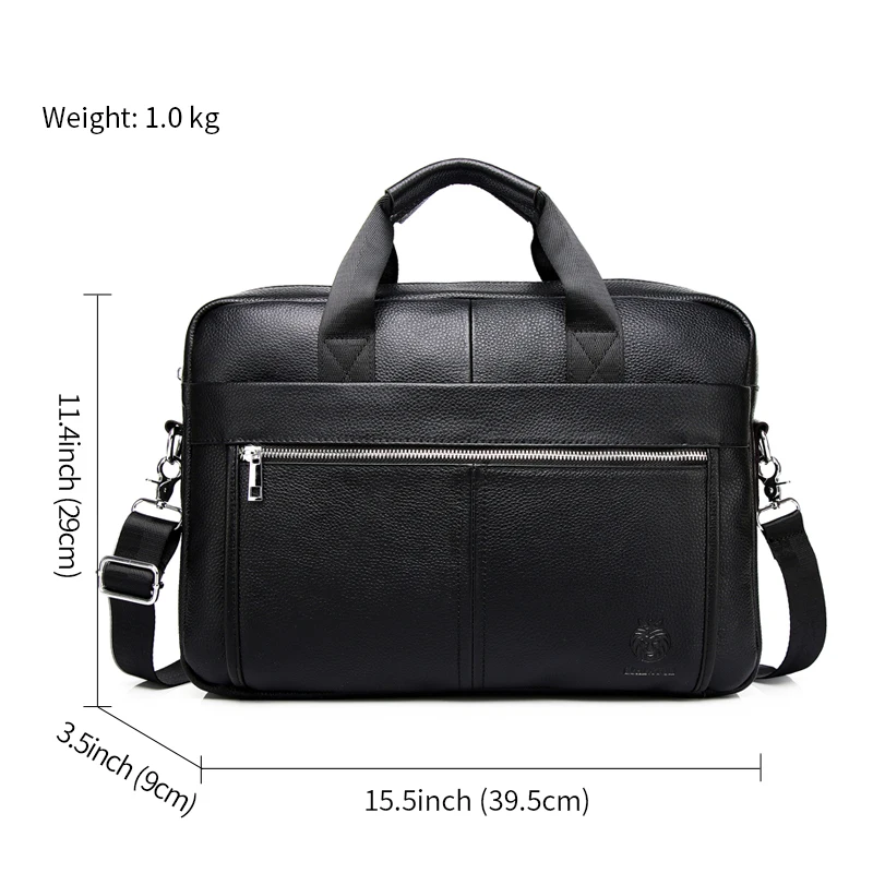 SCHLATUM Genuine Leather Briefcases Hard For Men Luxury Handbags Laptop Briefcase Bags 15.6 Inch Office Bussiness Computer Bag - Image 6