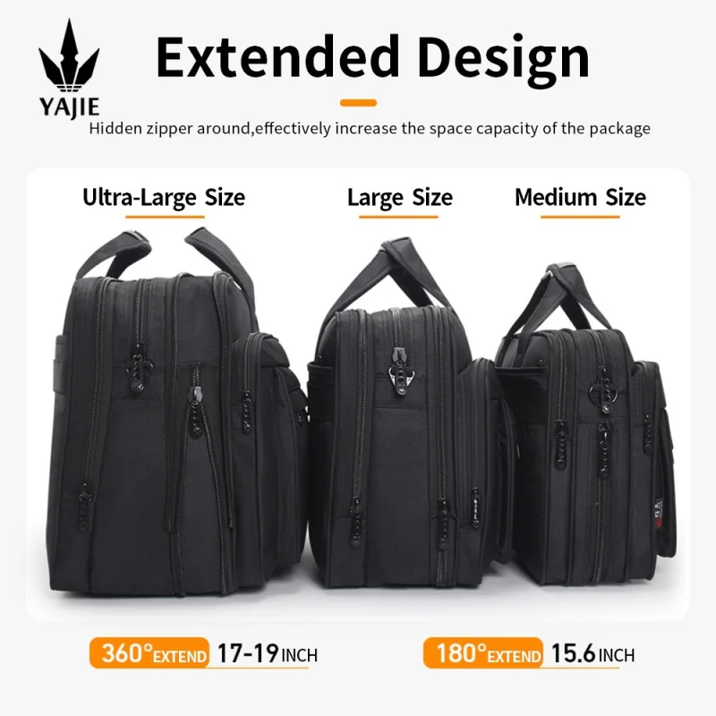 Large Capacity Briefcase Bag Men Business Bag 15.6 inch 17" 19" Laptop Bag Shoulder Bags Canvas Handbags Notebook Bag messenger - Image 4