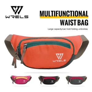 WRELS Running Waist Belt Bag Sport Multifunctional Ultralight Bounce Free Running Waist Pack Waterproof Fitness Mobile Phone Bag