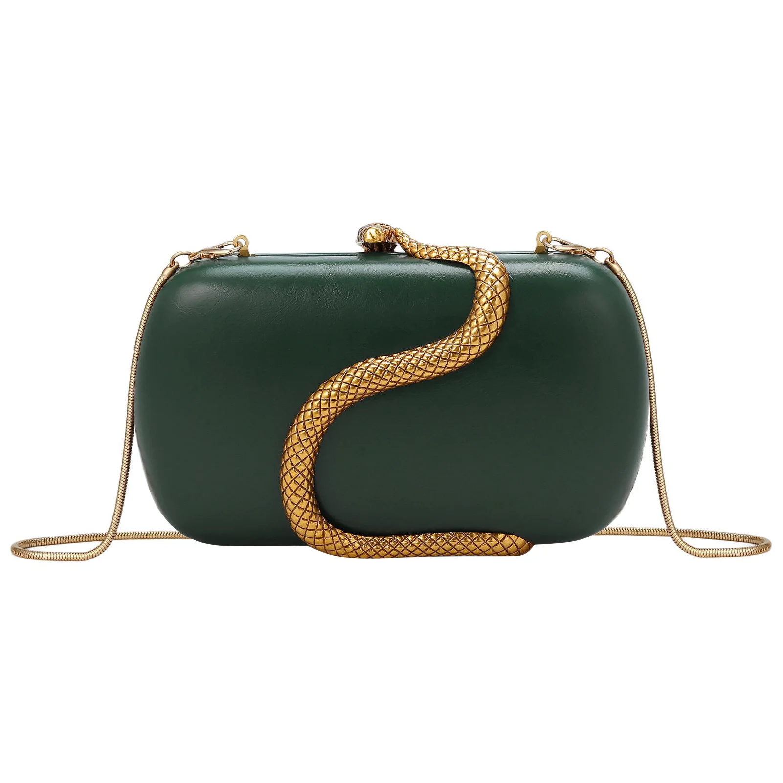 Metal Snake Party Bags For Women Highclass Smooth Designer Evening Bags Purses Clutch Party Chain Shoulder Handbags Bolsos - Image 3